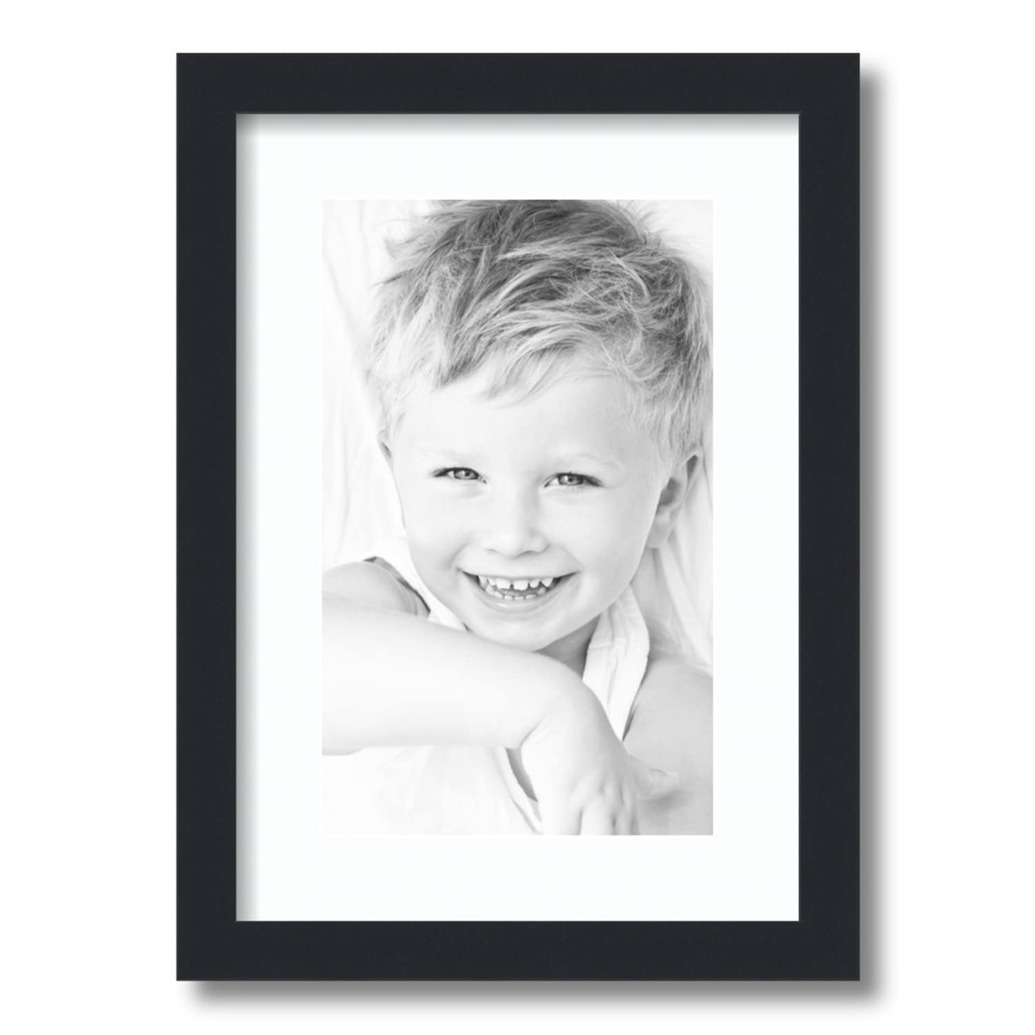 Amazon.com - ArtToFrames 8x13 inch Satin Black Picture Frame with